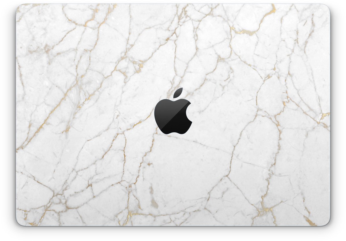 Macbook Pro 13’’ [2022 Met Apple M2 chip] Skin Marmer Wit - 3M Sticker